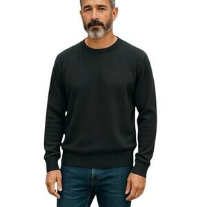 2/$30 NWT St. John's Bay Crewneck Sweater Dark Charcoal Gray Heather Size L